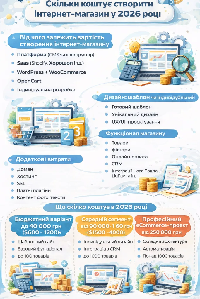 Сколько стоит создать интернет-магазин в 2026 году