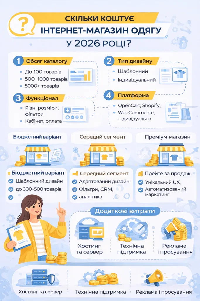 Скільки коштує інтернет-магазин одягу у 2026 році