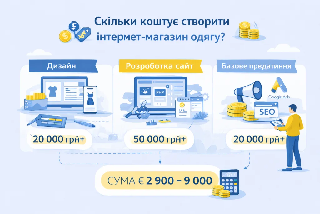 скільки коштує створити інтернет-магазин одягу