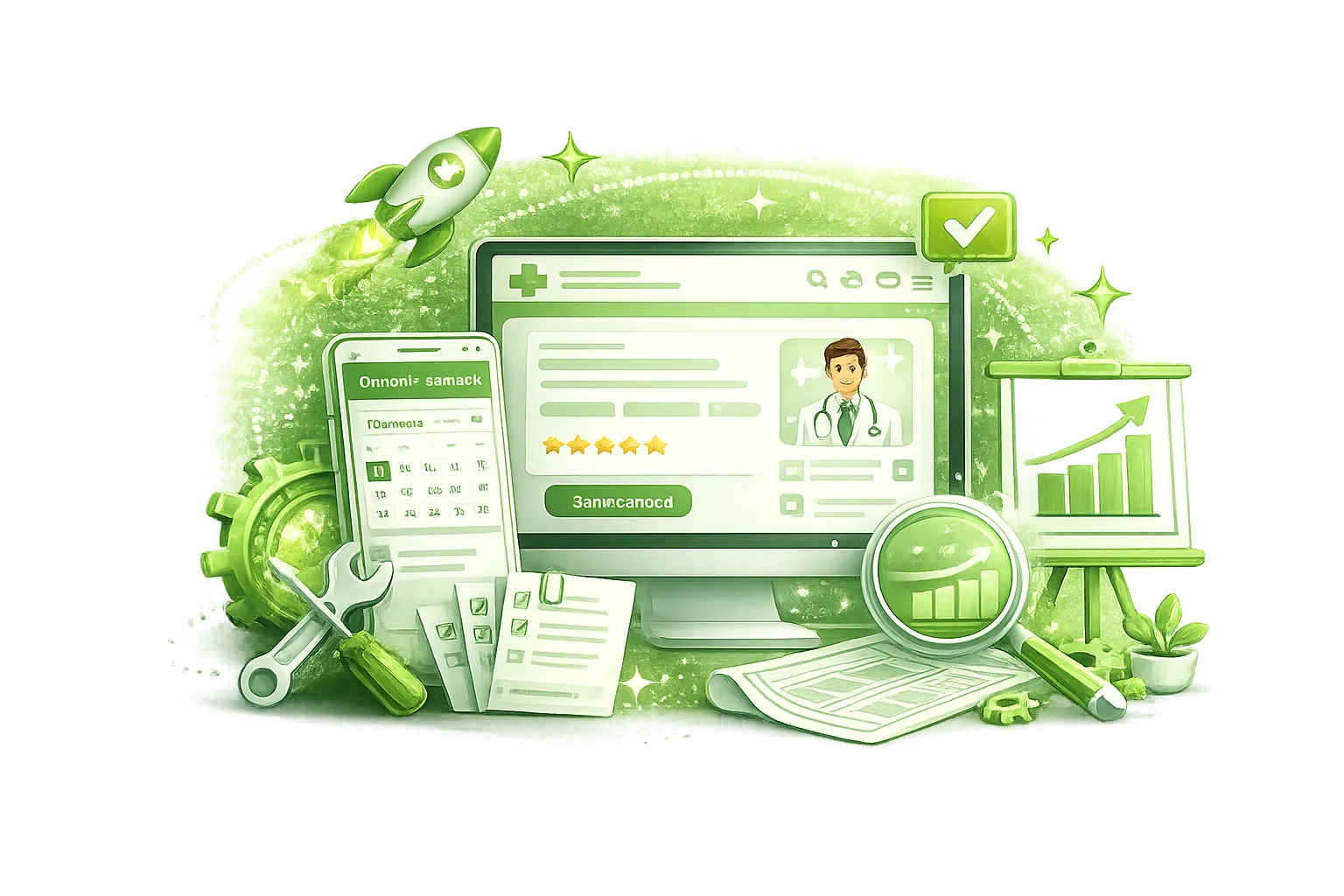 Полностью готовый сайт для работы