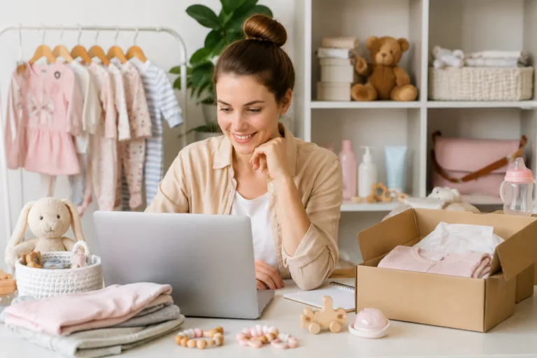 Мама працює в затишному онлайн-магазині