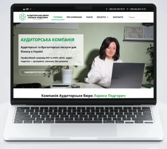 Створення сайту для аудиторської компанії